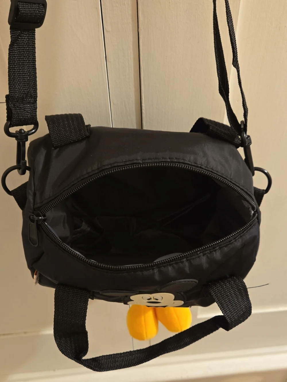 Disney Zara Black Mickey Mouse Duffle/crossbody Bag